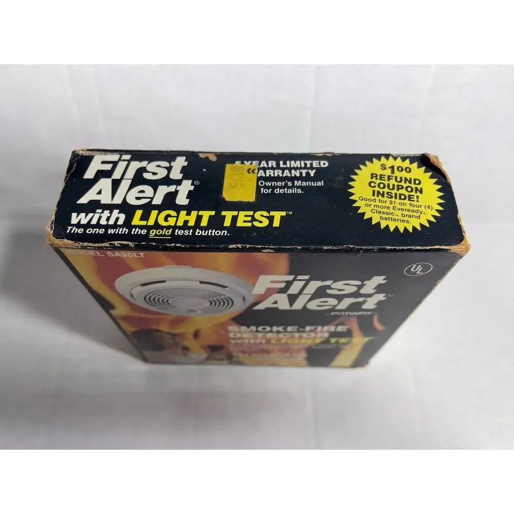 Pittway First Alert Smoke Fire Detector Sealed Box Model SA90LT